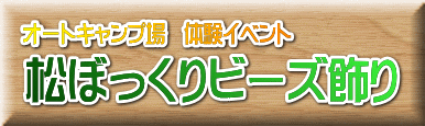 オートキャンプ場 体験イベント